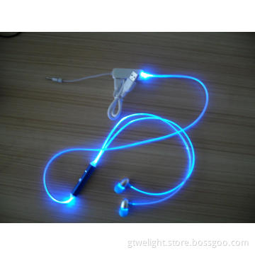 Visible Lighting Earphone LED USB Mic